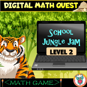Preview of Digital Addition & Subtraction Math Quest Game Level 2 - Escape Room Resource