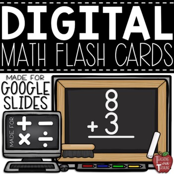 Preview of Digital Addition, Subtraction, Multiplication, and Division Flash Cards {BUNDLE}