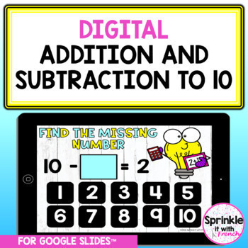Preview of Digital Addition and Subtraction to 10-Drag and Drop
