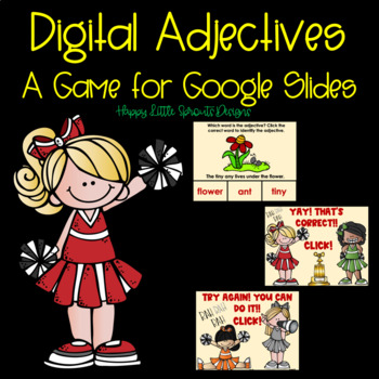 Preview of Digital Adjectives Game for Google Slides and Distance Learning