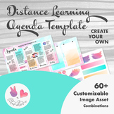 DIGITAL AGENDA TEMPLATE: Watercolor Theme (Distance Learning)