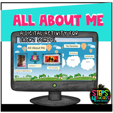 Digital All About Me Back to School Distance Learning