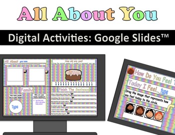 Preview of Digital All About Me & Get To Know You Google Slides™️ Activities