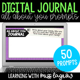 Digital All About You Writing Journal for Back to School