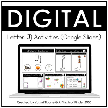 Digital Alphabet Activities Google Slides Letter Jj Tpt