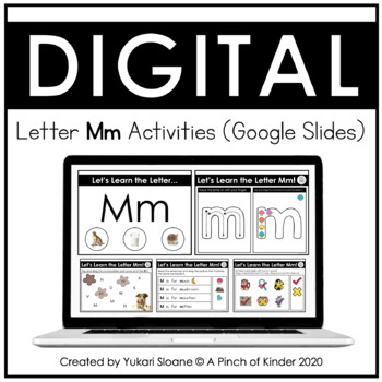 Digital Alphabet Activities Google Slides Letter Mm Tpt