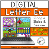 Digital Alphabet Activities - Letter Ee for GOOGLE SLIDES 