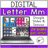 Digital Alphabet Activities - Letter Mm for GOOGLE SLIDES 