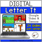 Digital Alphabet Activities - Letter Tt for GOOGLE SLIDES 
