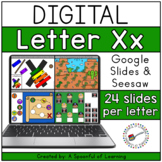 Digital Alphabet Activities - Letter Xx for GOOGLE SLIDES 