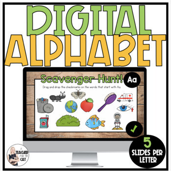 Preview of Digital Alphabet Activities Uppercase and Lowercase Letter Recognition