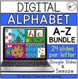 Digital Alphabet Activities for GOOGLE SLIDES and SEESAW