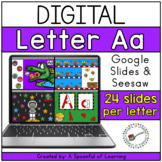 Digital Alphabet Activities - Letter Aa for GOOGLE SLIDES 