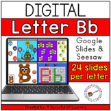 Digital Alphabet Activities - Letter Bb for GOOGLE SLIDES 