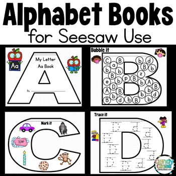 Preview of Digital Alphabet Books Seesaw Activities Phonics Sounds Handwriting Review