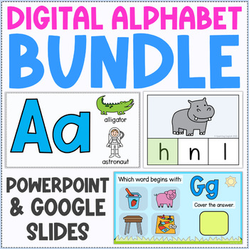Preview of Digital Alphabet Bundle - Whole Class Games, Flashcards, and Other Activities