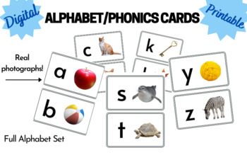 Preview of Digital Alphabet/Phonics Cards (Printable)