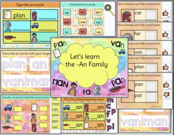 Preview of Digital- An Word Family Games for Google Slides