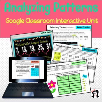 Preview of Digital Analyzing & Completing Patterns Google Slides