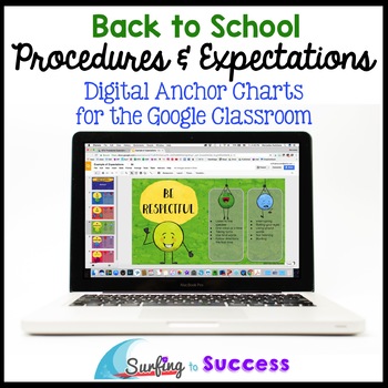 Preview of Digital Anchor Charts: Back to School Procedures & Expectations