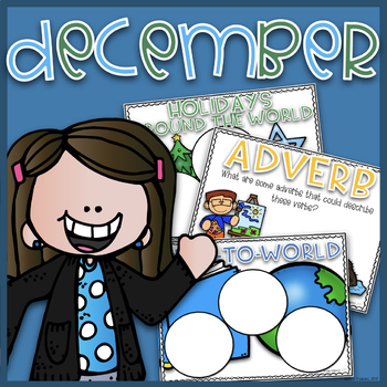 Preview of Editable Digital Anchor Charts| December |Google Slides| Distance Learning