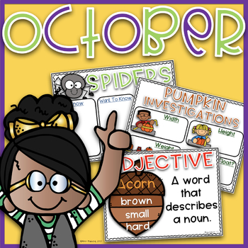 Preview of Editable Digital Anchor Charts| October |Google Slides| Distance Learning