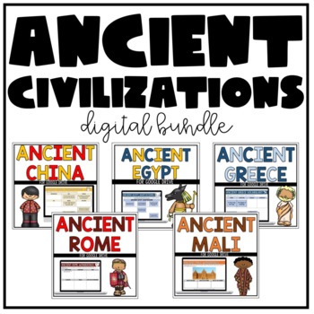 Preview of Digital Ancient Civilizations Bundle | Distance Learning Google Drive VA SOLs