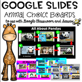 Digital Animal Choice Boards for Seesaw and Google Classroom