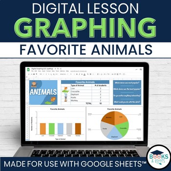 Preview of Digital Animal Graphing Data Management Activity for Google Sheets™
