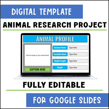 Digital Animal Research Project (Animal Report) Template for Google Slides