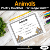 Digital Animals Poetry Writing Activities