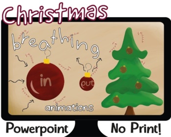 Preview of Animated Mindfulness Christmas Relaxation Breathing Exercises PowerPoint & Video