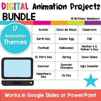 Preview of Digital Animations Bundle | Digital Stop Motion Animation in Google Slides