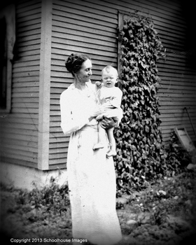 Preview of Digital Antique Image Grandmother and young boy