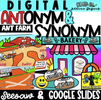 Preview of Digital Antonym Ant Farm & Synonym Roll Bakery!