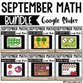 Digital Apple Math Centers September Bundle on Google Slid