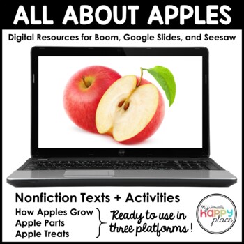 Preview of Digital Apples Activities - Boom, Seesaw, and Google Slides - Distance Learning