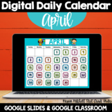 Digital April Calendar Google Slides