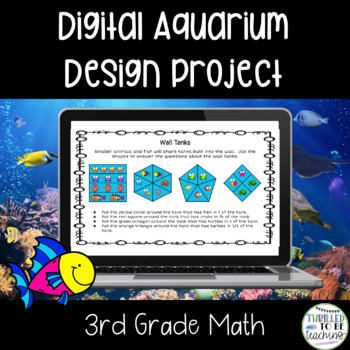 Preview of Digital Aquarium Design 3rd Grade Math Review Project
