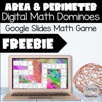 Preview of Digital Area and Perimeter Dominoes l Distance Learning