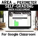 Digital Area and Perimeter SELF-GRADING Assessments for Go