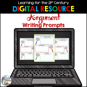 Preview of Digital Argument Writing Prompts - Evidence, Counterargument, Refutation