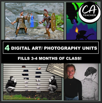 Preview of Digital Art/Photography 4 Project Bundle-Intro Photoshop Composition Illustrator