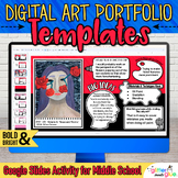 Digital Art Portfolio Template: Middle School Art Critique