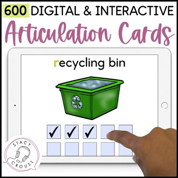 Preview of Articulation Cards Speech Therapy Digital Interactive PDF