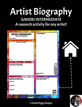 Preview of Digital Artist Biography Project- Online Learning, Google Slides