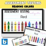 Preschool Assessment testing color reading sight words