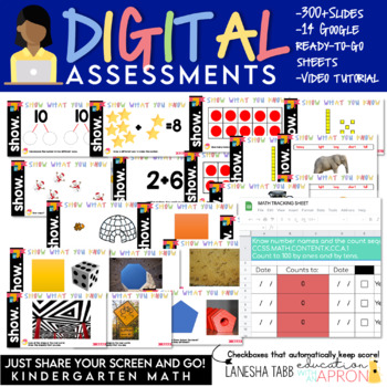 Preview of Digital Assessments: Kindergarten MATH Standards Distance Learning