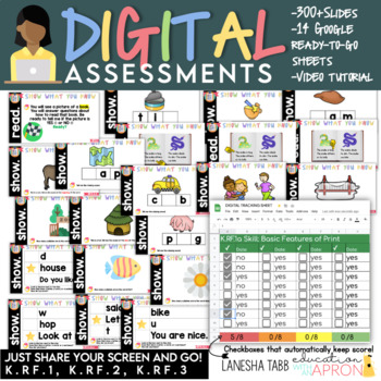 Preview of Digital Assessments: Kindergarten Reading Foundations
