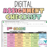 Digital Assignment Checklist - Digital Student Planner
